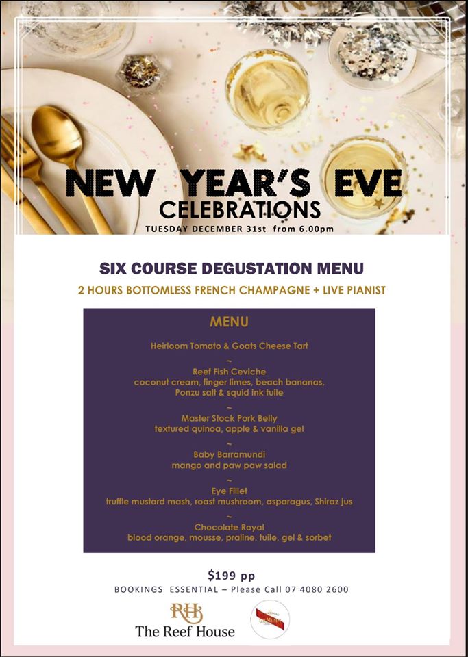 Cairns Events - Event Details - New Years Eve 6 Course Degustation Menu